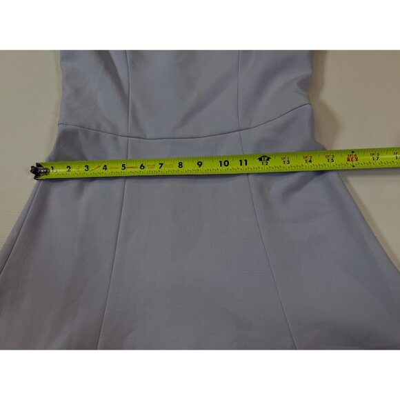 French Connection Blue Fit Flare Short Dress S Knot Sleeves Classic (bin ii97) - Picture 5 of 7